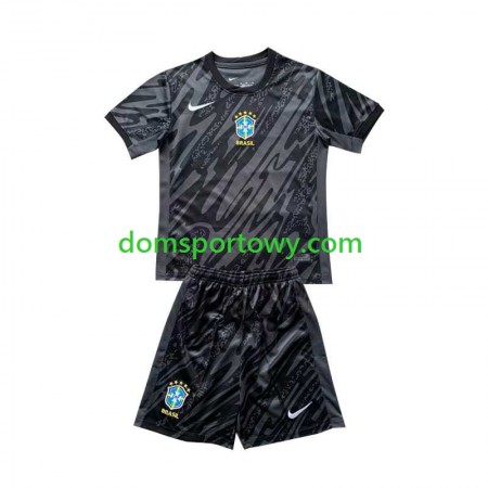 Koszulka Brazylia Copa America Bramkarska Dziecięcy Wyjazdowe Koszulki Piłkarskie 2024 Krótki Rękaw